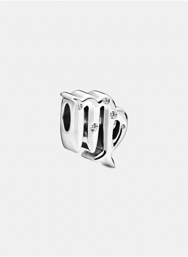 PANDORA Virgo Sterling Silver Charm with Clear Cubic Zirconia 