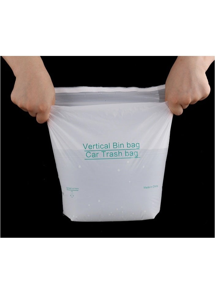 Car Trash Bag with Lid Hanging with Storage Pockets Collapsible and Portable Car Garbage