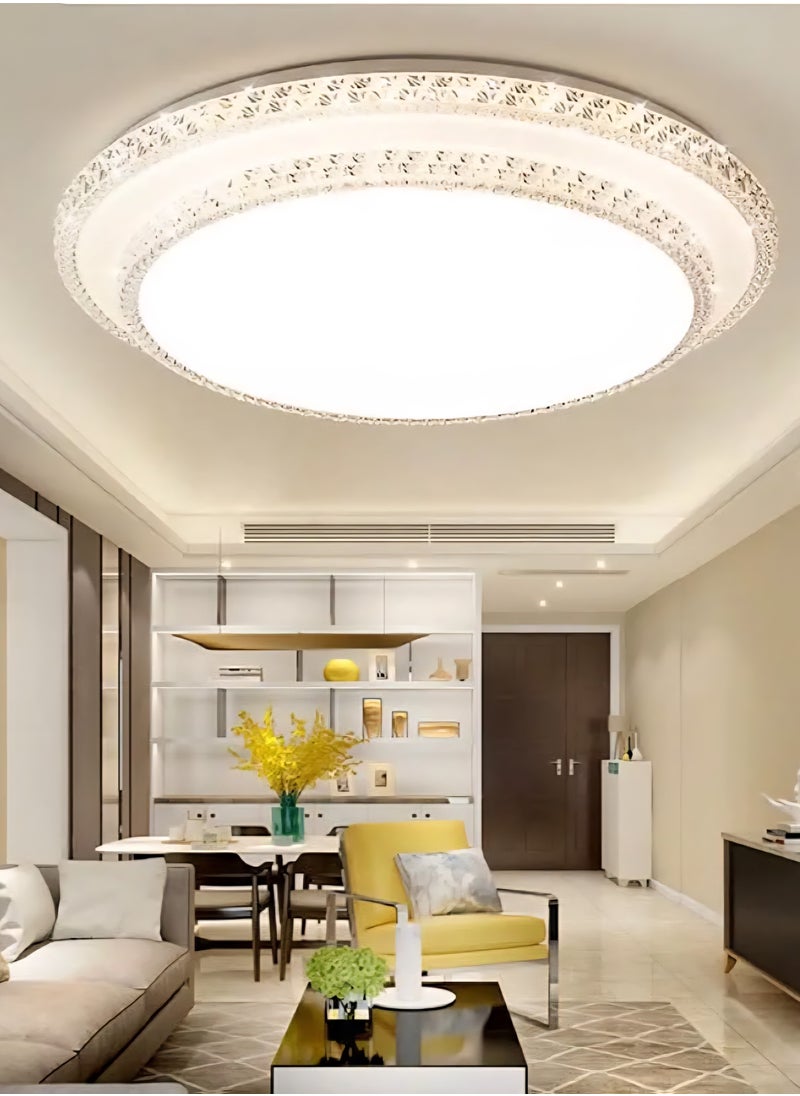 الثريات مصباح سقف LED بتصميم مبتكر بـ3 الوان  مصباح سقف LED دائري عصري لغرفة النوم وغرفة المعيشة وغرفة الطعام والمطبخ والممر  - Image 2
