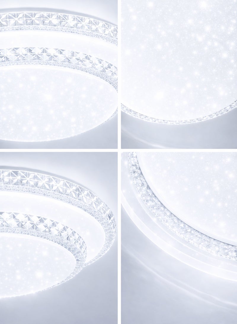 MODI Ultra Bright 50CM LED Ceiling Light – 3 Color Lighting Modes (Warm/Neutral/Cool White) – Modern Round Flush Mount – Perfect for Living Room & Bedroom - Image 4