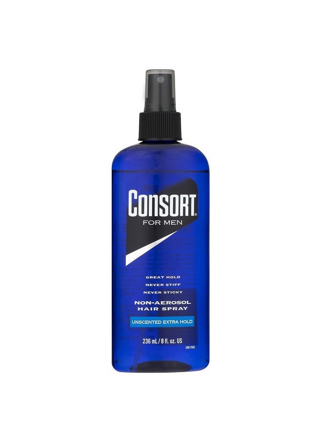 Consort Consort Hair Spray for Men, Extra Hold, Unscented, Non-Aerosol - 8 fl oz  - Image 1