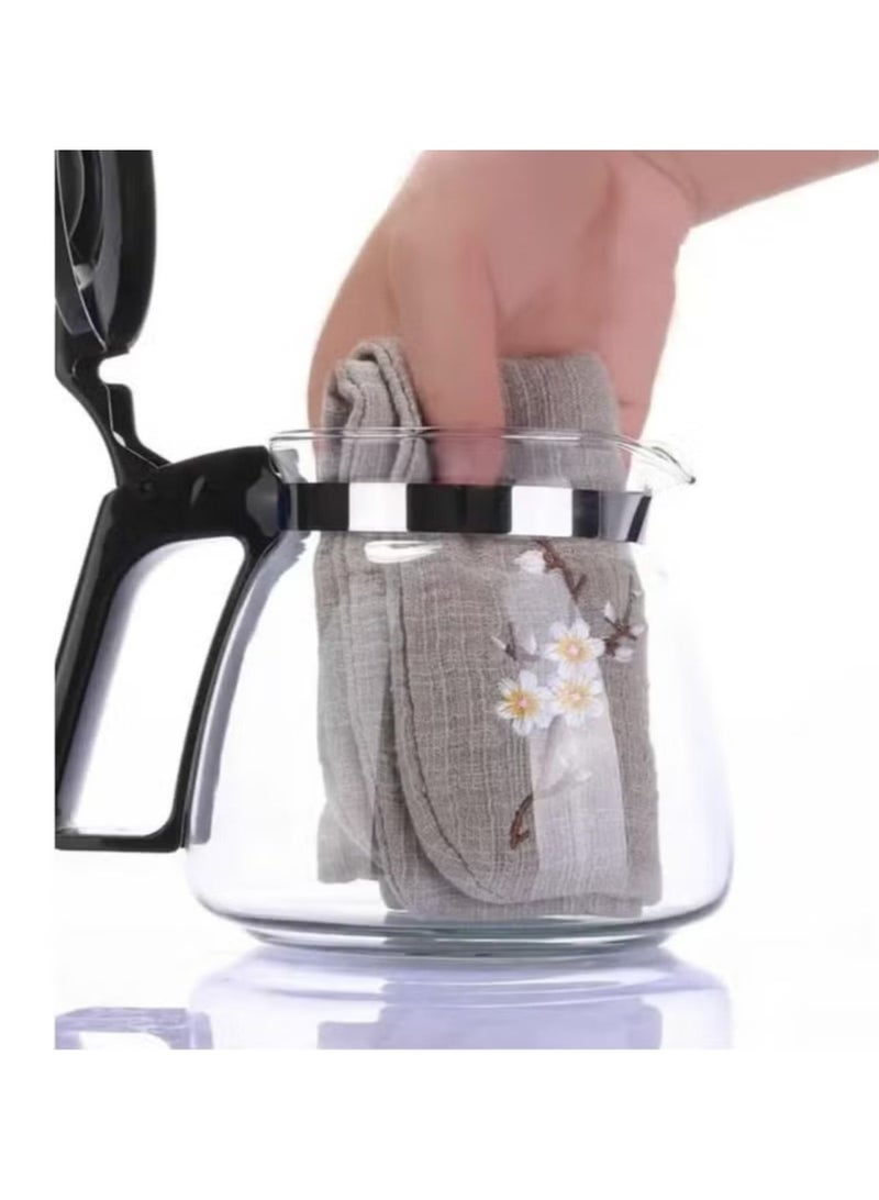 Denx Kettle With Tea Tray, Electric Kettle With Tea Tray & Automatic Shut-Off Feature, Transparent Glass Tea Maker With Filter - Image 5