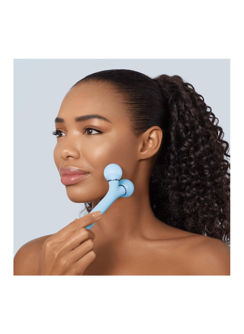 GESKE SmartAppGuided Sonic Facial Roller | 4 in 1 | Device for Face | Dermaroll | Professional Face Roller | Tightens and Defines the Skin on the Face - Aquamarine  - Image 3