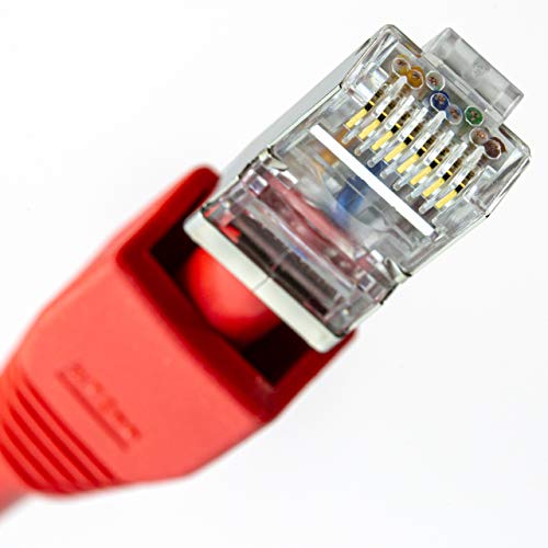 NTW Cat6 Ethernet Cable Shielded 50 FT RED Plated RJ45 Connector Internet LAN Wire Cable Cord for Modem Router PC Mac Laptop PS2 PS3 PS4 Xbox 360 Patch Panel Faster Than Cat5 Cat5e, 345-S6-050RD - Image 4