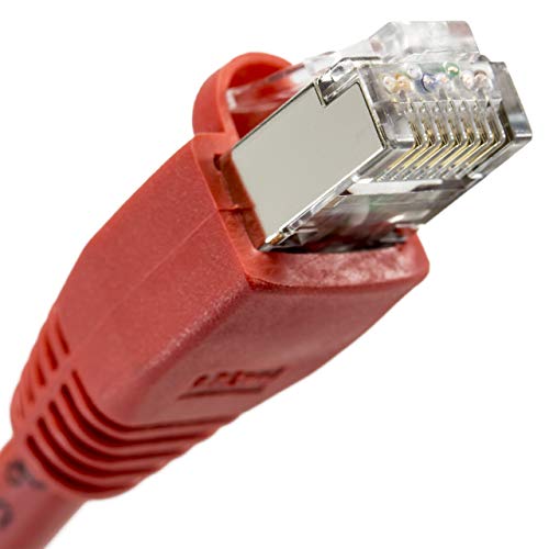 NTW Cat6 Ethernet Cable Shielded 50 FT RED Plated RJ45 Connector Internet LAN Wire Cable Cord for Modem Router PC Mac Laptop PS2 PS3 PS4 Xbox 360 Patch Panel Faster Than Cat5 Cat5e, 345-S6-050RD - Image 5