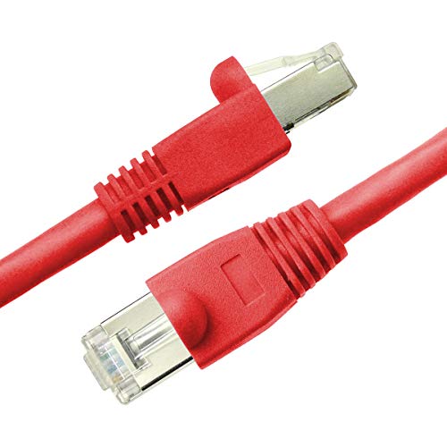 NTW Cat6 Ethernet Cable Shielded 50 FT RED Plated RJ45 Connector Internet LAN Wire Cable Cord for Modem Router PC Mac Laptop PS2 PS3 PS4 Xbox 360 Patch Panel Faster Than Cat5 Cat5e, 345-S6-050RD - Image 3