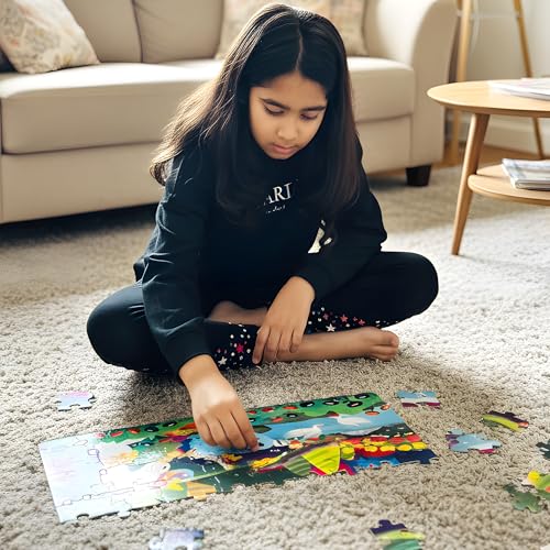 The Curious Bees - Seek & Spot Puzzle & Game - Unicorn Jigsaw Puzzle | 60 Pieces + 10 Seek Cards | Gifts for Boys and Girls Ages 4-8 | BIS Approved | Made in India - Image 2