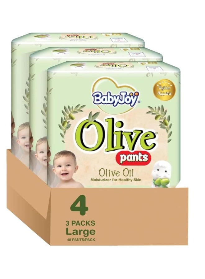 Babyjoys BabyJoy Olive Pants, Diapers, Junior, Mega Box, Size 4, Pack of 3 - 48 Diapers Each