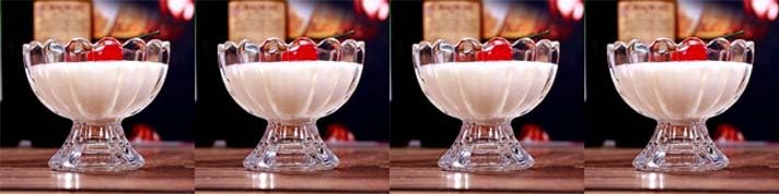 1st Time Stylish Ice Cream Bowl for Ice Cream, Dessert and Pudding, Clear, 100 Ml, 9.5 X 9.5 X 8 Cm - Image 2