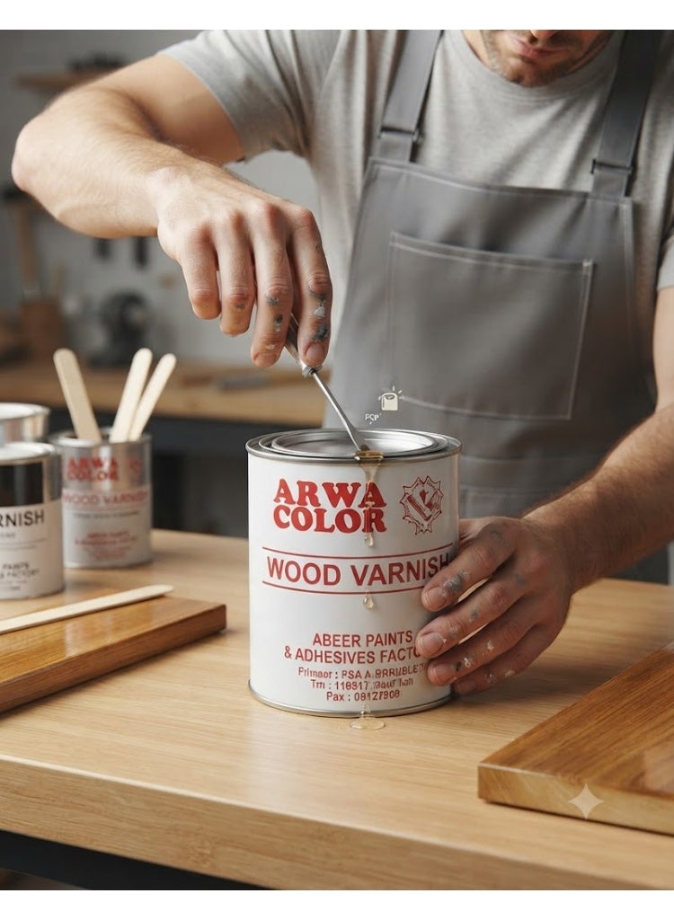 Arwa Color Wood Varnish for Furniture Wooden Hardware (750ml LARCH 502) - Image 3