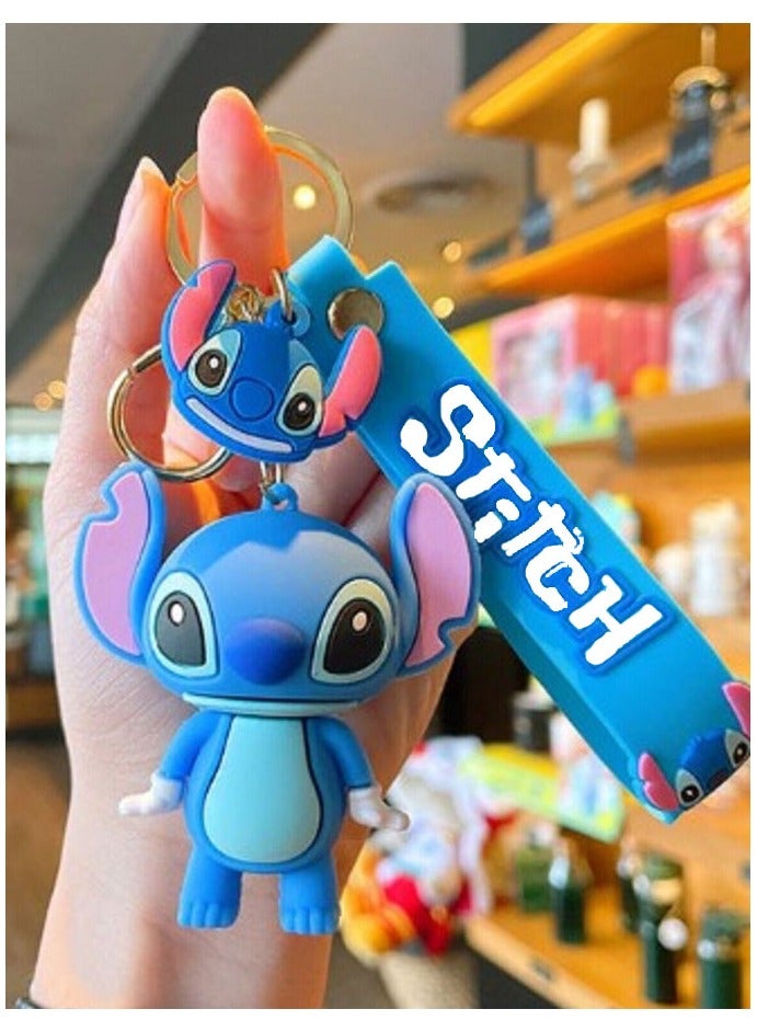 Distinctive cartoon keychain high-quality anime keychain with Lulu and Stitch cartoon design - Image 1
