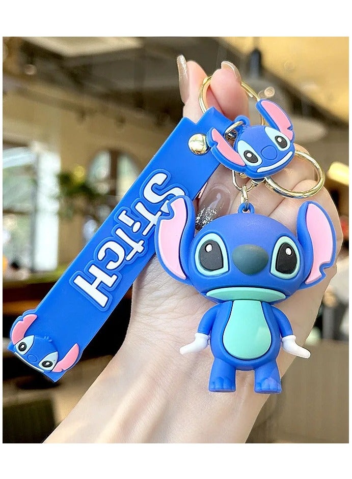 Distinctive cartoon keychain high-quality anime keychain with Lulu and Stitch cartoon design - Image 3