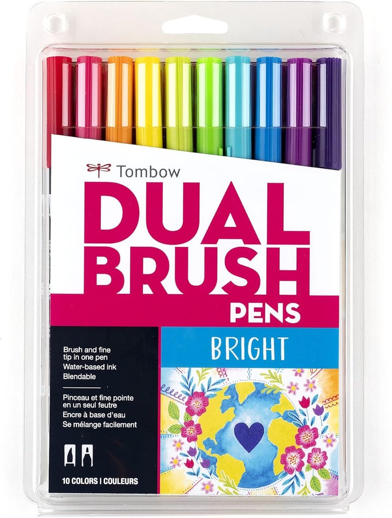 Tombow Dual Brush Pen Bold, 10 Pack, Bright, 10 Count - Image 1