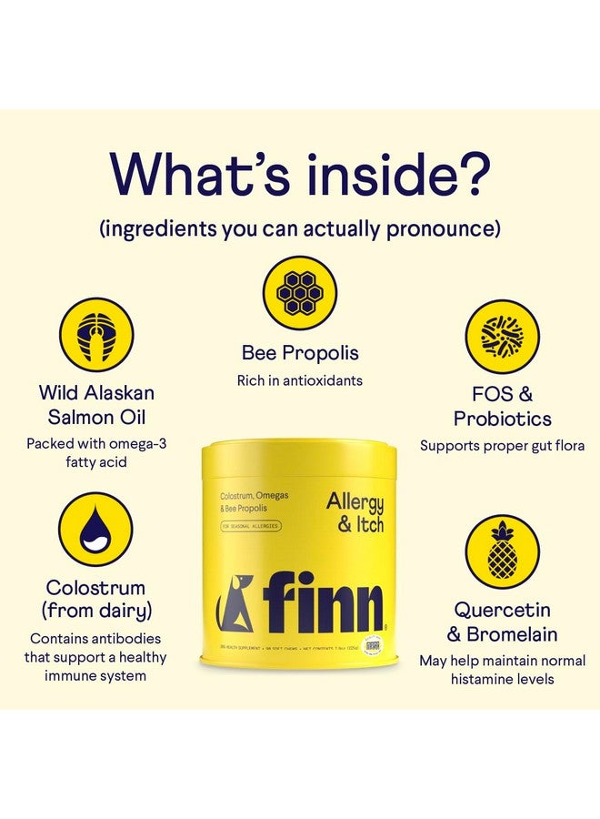 Finn Allergy & Itch for Dogs | Allergy, Itchy Skin & Immune Support w/Bee Propolis + Probiotics | 90 Soft Chews - Image 3