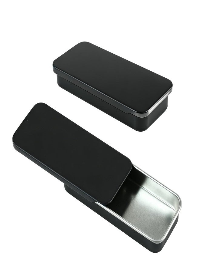 Vagocom 2Pcs Portable Metal Toothpicks Holder, Empty 3.15*1.3*0.51inch / 8*3.3*1.3cm Reusable Toothpick Case, Toothpick Holder Dispenser for Travel,Outdoor(Black) - Image 1