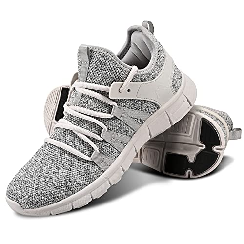 INZCOU Running Shoes Lightweight Tennis Shoes Non Slip Gym Workout Shoes Breathable Mesh Walking Sneakers Starry Brown 8women 7men - Image 1