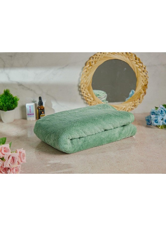 Fezora® Microfiber 500 GSM Bath Towels | (70x140) Extra Soft Plush & Quick Dry High Absorbency with Large Size Towels for Bathing (Pack of 1, Ferozi) - Image 4