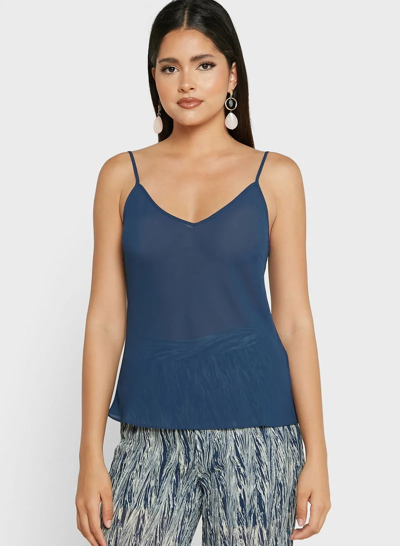 WHISTLES Keyhole Printed Top
