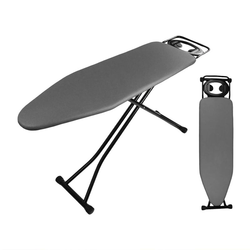 Doardire Ironing Board Full Size, Heat Resistant Cover Iron Board with Steam Rest, Ultra Thick Padding, Height Adjustable Heavy Sturdy Metal Frame Legs Ironing Stand,Non-Slip Foldable (54"x13", Round Rest) - Image 1