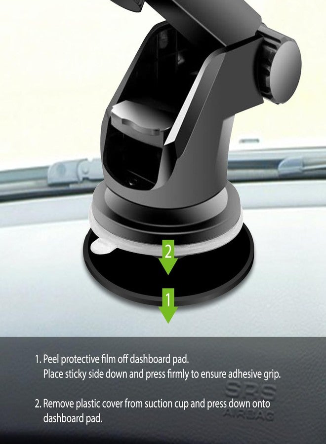 Cellet 3-Pack Reusable Dashboard Non-Slip Mounting Pad Discs - Universal Adhesive Pads for Suction Cup Phone Holders & GPS Mounts, Extra Strength Adhesive Multipurpose for Dashboards and Flat Surfaces - Image 3