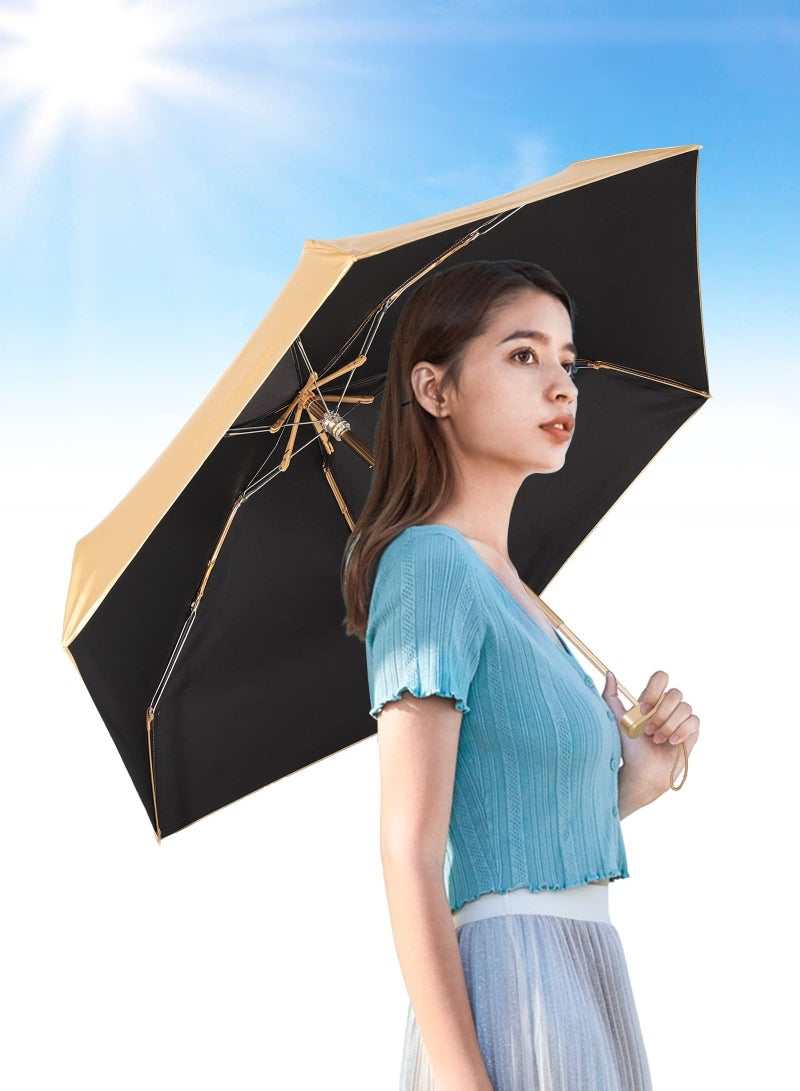 KASTWAVE Ladies Umbrella, Mini Compact Travel Folding Umbrellas Travel Mini Umbrella for Purse UV Umbrella Protection Lightweight Umbrella for Women - Image 3