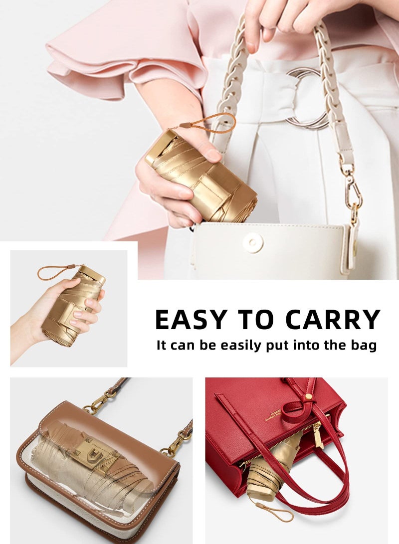 KASTWAVE Ladies Umbrella, Mini Compact Travel Folding Umbrellas Travel Mini Umbrella for Purse UV Umbrella Protection Lightweight Umbrella for Women - Image 2