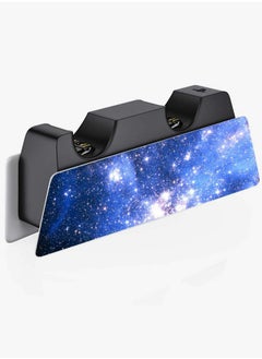 Y&D Full Set Skin for PlayStation 5 Disc Version Sticker PS5 Vinyl Decal Cover Playstation Controller & Charging Station Headset Media Remote (Blue Galaxy)  - Image 4