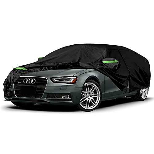 SPORTULI Waterproof Car Cover Replace for 2008-2025 Audi A4/S4 Sedan, 6 Layers All Weather Full Car Covers with Zipper Door & Windproof Bands for Snow Rain Dust Hail Protection (A4) - Image 1