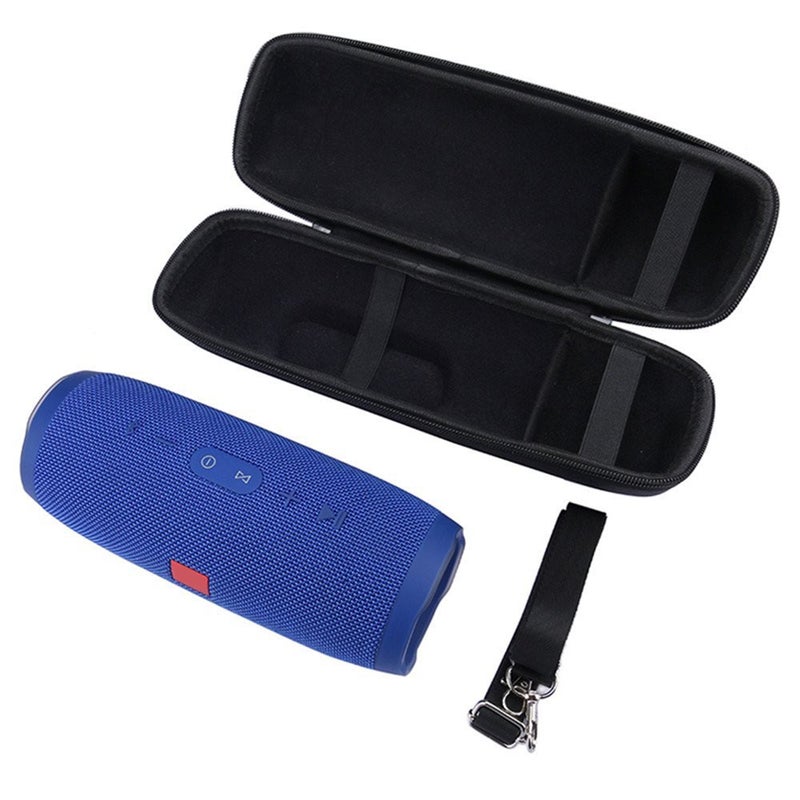 2pcs Travel Hard Case Dual-compartment Carrying Storage Bag with Handle Strap for Charge 3 Speaker - Image 5