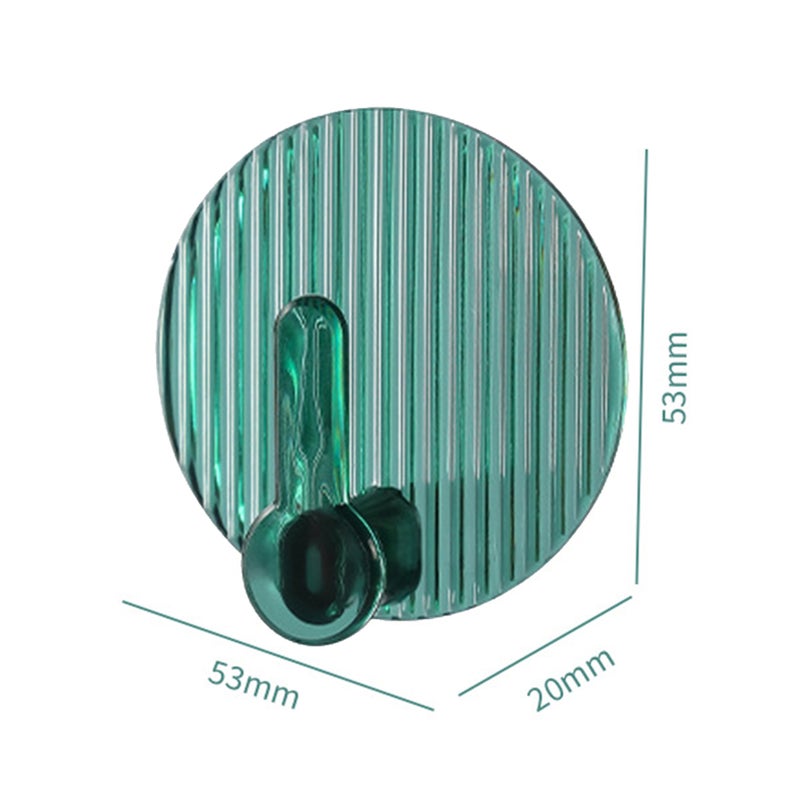 4pcs Adhesive Hooks No Drilling Strong Self Adhesive Towel Coat Hooks for Bathroom Shower Kitchen Keys Door Green - Image 3