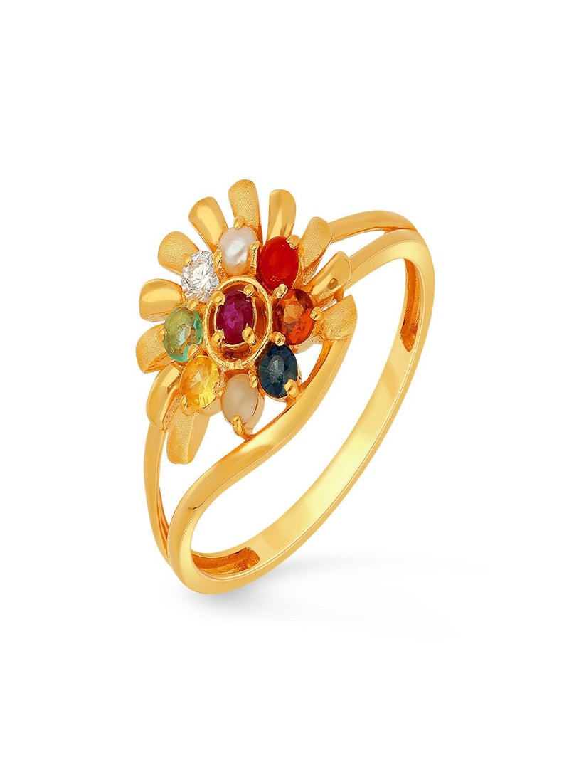 Malabar Gold and Diamonds 22 Carat 916 Purity Precia Gemstone Ring PTRDNVR366RN1 for Women  - Image 1