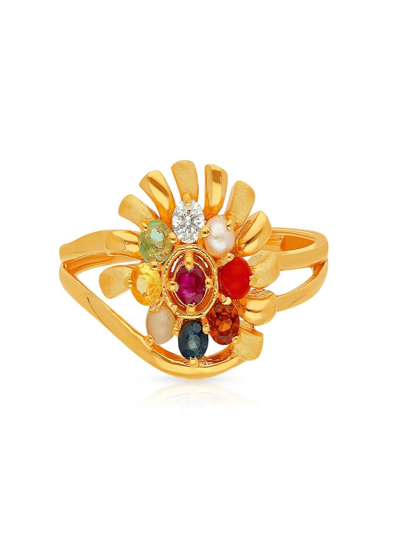 Malabar Gold and Diamonds 22 Carat 916 Purity Precia Gemstone Ring PTRDNVR366RN1 for Women  - Image 2