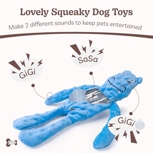 SHARLOVY No Stuffing Dog Toys 5 Pack, Crinkle Interactive Dogs Toy for Boredom, Puppy Toys for Teething to Keep Them Busy, Cute Squeaky Dogs Toy for Small, Medium, and Large Breed - Image 5