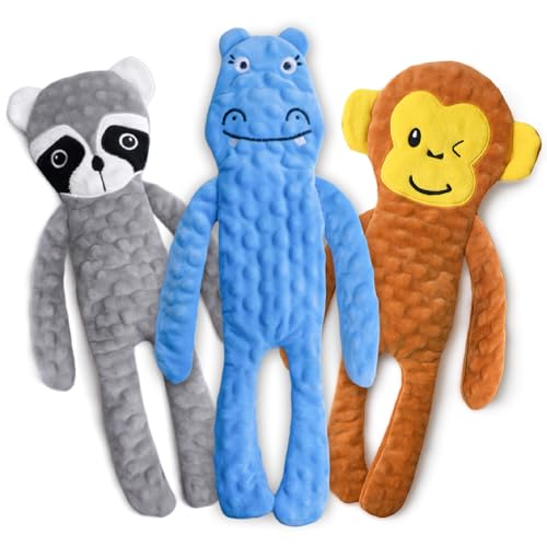 SHARLOVY No Stuffing Dog Toys 5 Pack, Crinkle Interactive Dogs Toy for Boredom, Puppy Toys for Teething to Keep Them Busy, Cute Squeaky Dogs Toy for Small, Medium, and Large Breed - Image 1
