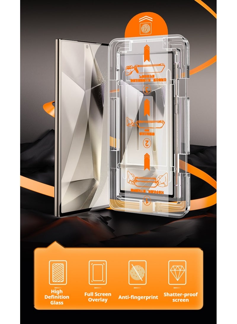 cas:pace Suitable for S25 Plus Ultra-clear anti-fingerprint tempered film 9H hardness full screen protection/3 pieces of tempered film set - Image 2