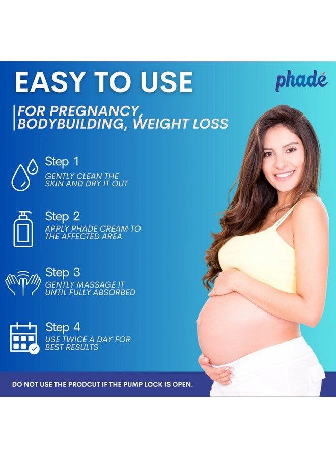 Phade ® Stretch Mark Cream For Pregnancy Stretch Marks Cream For Women & Men With Cica I Stretch Mark Removal Cream Enriched With Shea Butter Scar Cream 200Ml - Image 4