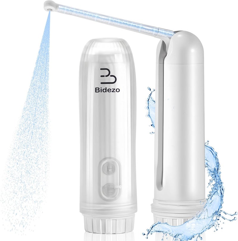 Bidezo Portable Bidet, Mini IPX6 Waterproof Handheld Personal Travel Bidet with 2 Pressure Modes, 180° Adjustable Nozzle for Personal Hygiene/Soothing Postpartum Care/Perineal & Hemmoroid Treatment - Image 1