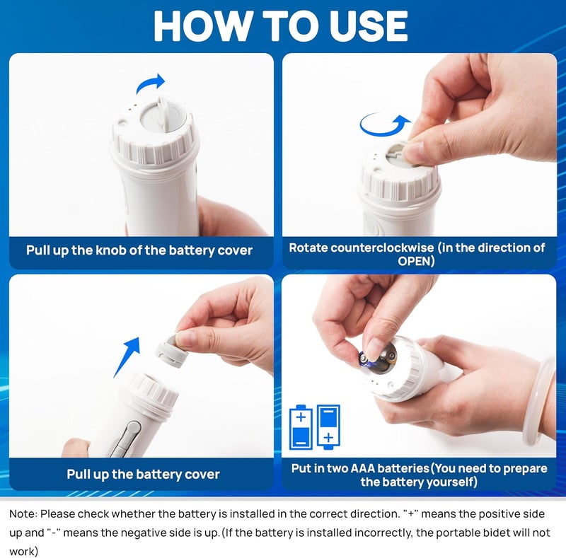 Bidezo Portable Bidet, Mini IPX6 Waterproof Handheld Personal Travel Bidet with 2 Pressure Modes, 180° Adjustable Nozzle for Personal Hygiene/Soothing Postpartum Care/Perineal & Hemmoroid Treatment - Image 5