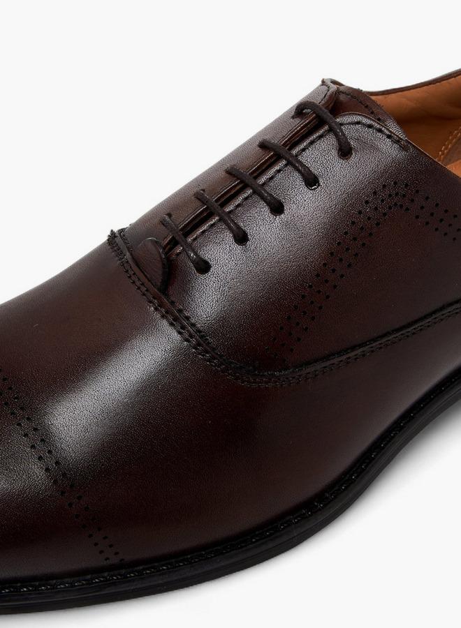 DUCHINI Men Lace-Up Leather Derby Shoes - Image 4