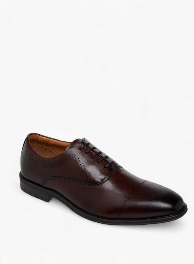 DUCHINI Men Lace-Up Leather Derby Shoes - Image 3