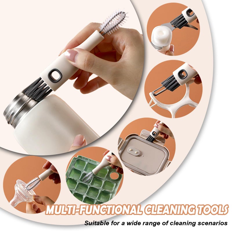 BSMstone Cup Lid Cleaning Brush Set Multifunctional Bottle Cleaning Tools Portable Gap Cleaner Kit for Baby Bottle Sippy Cup Tubes Teapot Spout - Image 5