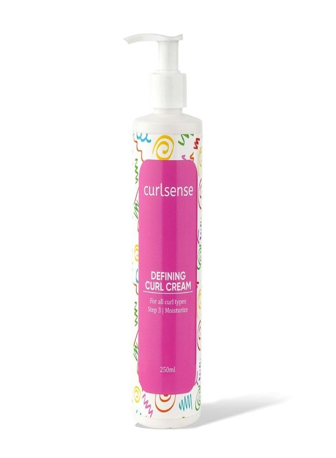 Curlsense Defining Curl Cream for Curly, Wavy & Coily Hair - Frizz Control, Enhanced Curl Definition, Hydrating & Lightweight Styling Cream, Nourishes and Softens Curls, 250ml - Image 1