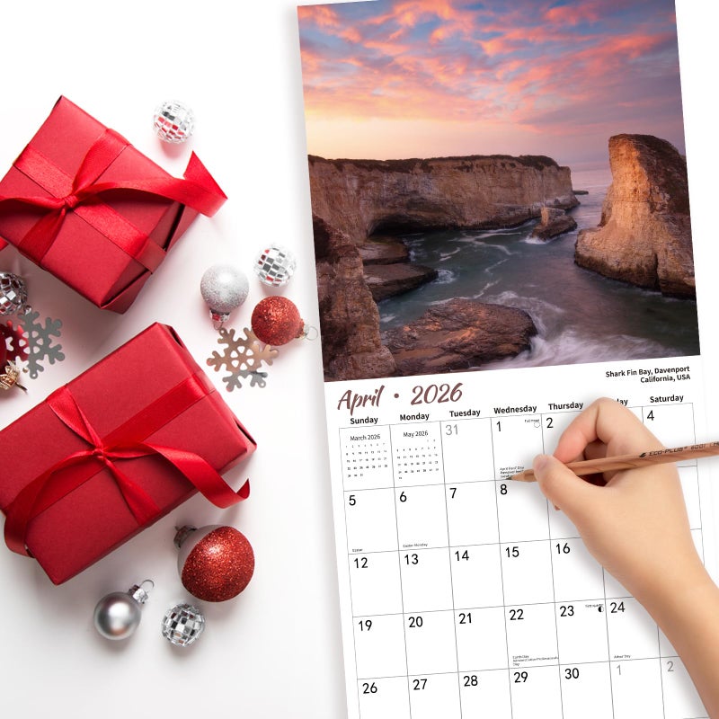 BLYYIEER 2026 Wall Calendar,Islands Monthly Wall Calendar, 12" x 24" Open,Family Planner Calendar,Home & Office Organizer,Hangable - Image 3