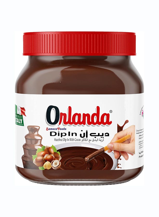ORLANDA, Hazelnut Dip Glass Jar, 750 G