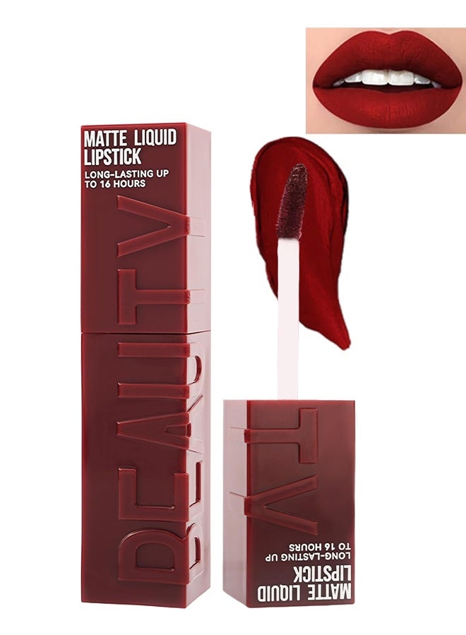 BSIMONE Matte Liquid Lipstick - Long Lasting Up To 16 Hours, New York Velvet Lip Gloss Lip Stain Can Let Your Lip Look Fuller(06#) - Image 1