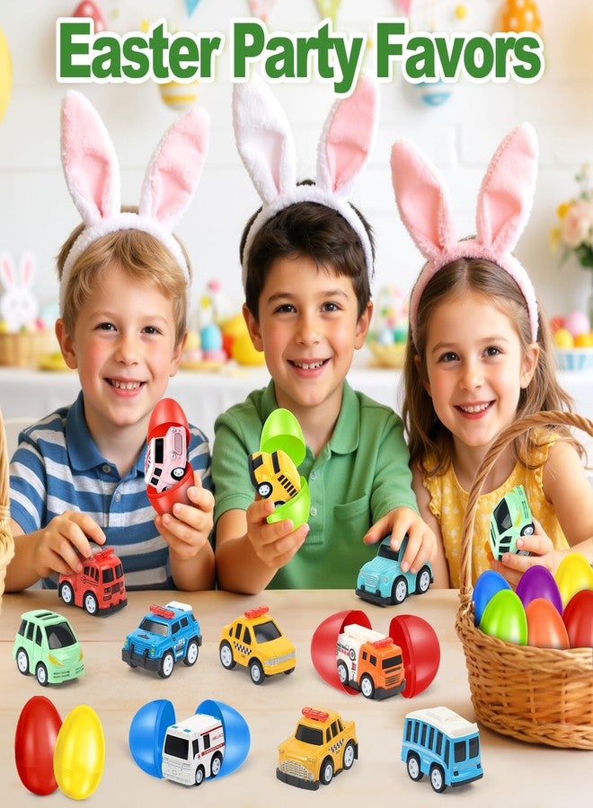 OCHIDO 12 Pack Easter Eggs Filled with Die-Cast Cars, Prefilled Easter Eggs with Toys Inside for Kids Easter Basket Stuffers, Easter Basket Essentials, Easter Party Favors for Easter Egg Hunt - Image 5