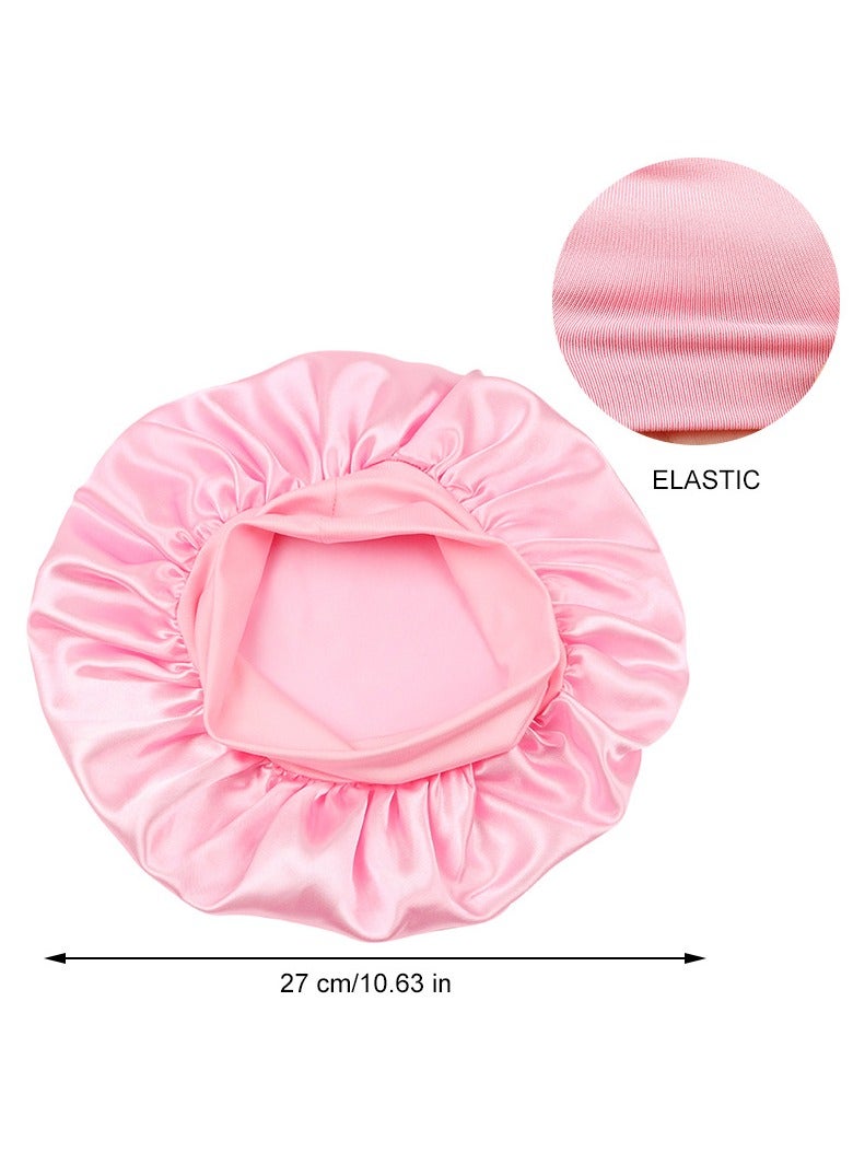 Ucanbe Satin Sleep Cap with a Wide Brim, Perfect for Everyday Use During Showers - Soft, Comfortable, and Stylish Hair Protector - Image 2