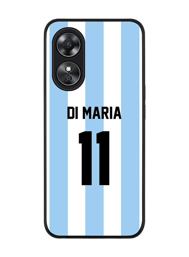 Stylizedd Rugged Black edge case for Oppo A97 Slim fit Soft Case Flexible Rubber Edges Anti Drop TPU Gel Thin Cover - Football Team - Argentina Player Name - Di Maria - Image 1