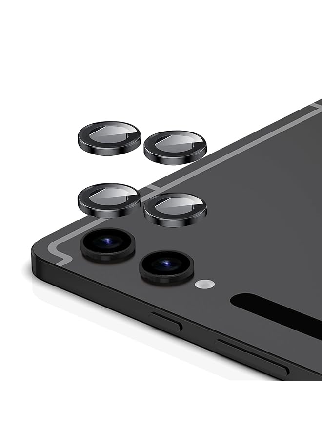 إكسفور لهاتف Samsung Galaxy Tab S9 Ultra Sm X910 S9 Plus Sm X810 S9 Fe Plus واقي عدسة الكاميرا عالي الدقة ومضاد للخدش ومقاوم للغبار من الزجاج المقوى الخلفي مع حواف من الألومنيوم قطعتين - Image 1