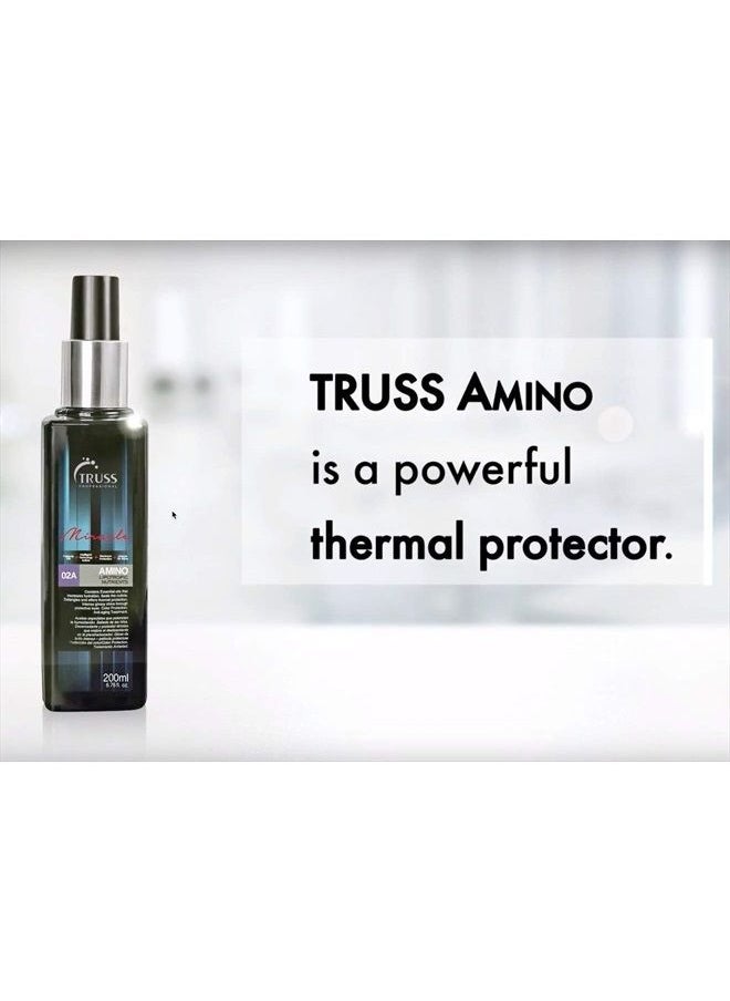 Professional Amino Miracle - Heat Protectant Spray for Hair, Seals Cuticle, Repairs Dry Damaged Hair, Frizz Control, Detangles, Adds Shine, Color Protection, Ant-Aging (7.61oz)